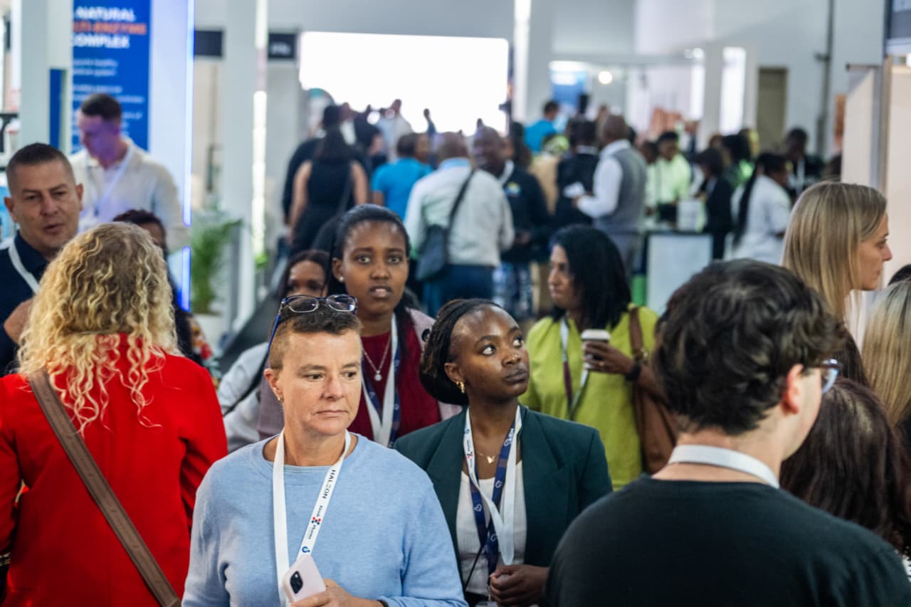 Healthcare professionals networking on the GP Expo and co-located events exhibition floor