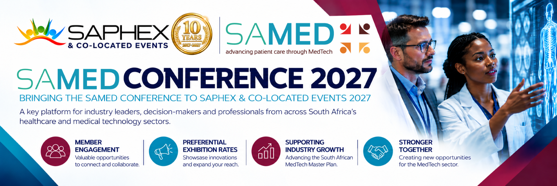 SAPHEX and SAMED Conference partnership announcement